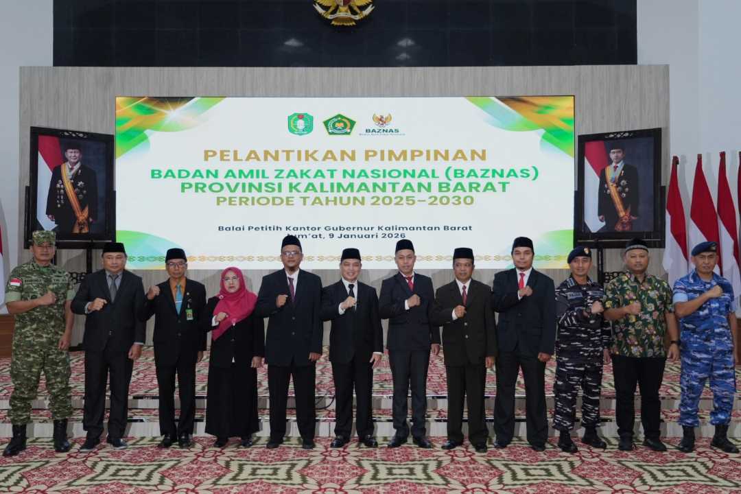 Resmi Dilantik! 5 Pimpinan Baznas Kalbar Siap Dorong Ekonomi Umat, Gubernur Norsan Targetkan Optimalisasi Zakat ASN