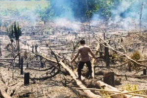 Deteksi Hotspot di Desa Ketori, Personel Polsek Jangkang Lakukan Ground Check Lahan 1,3 Hektare