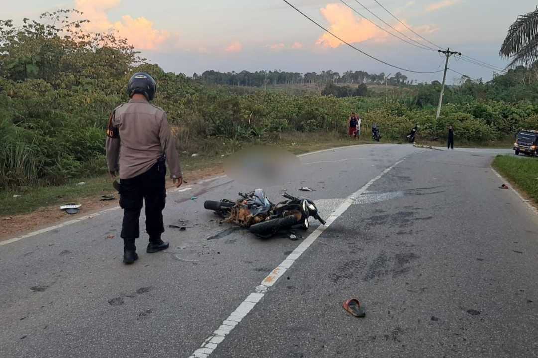 Hilang Kendali di Tikungan Modang, Pengendara Motor Asal Meliau Tewas Usai Tabrak Truk Boks